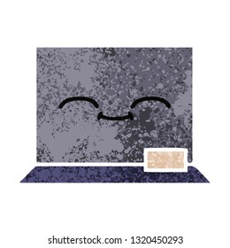retro illustration style cartoon of a chalkboard