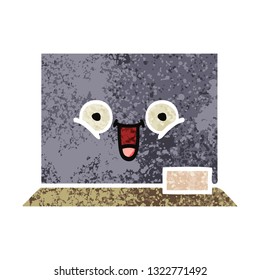 retro illustration style cartoon of a chalkboard