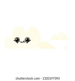 retro illustration style cartoon of a clouds