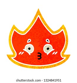 retro illustration style cartoon of a fire