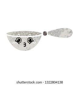 retro illustration style cartoon of a measuring spoon