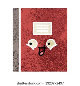 retro illustration style cartoon of a notebook