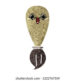 retro illustration style cartoon of a paint brush