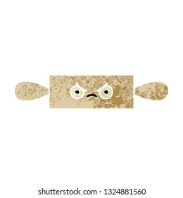 retro illustration style cartoon of a rolling pin