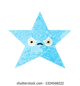 retro illustration style cartoon of a star fish