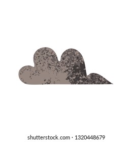 retro illustration style cartoon of a storm cloud