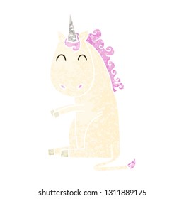 retro illustration style quirky cartoon unicorn retro illustration style quirky cartoon unicorn