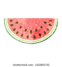 retro illustration style quirky cartoon watermelon 
