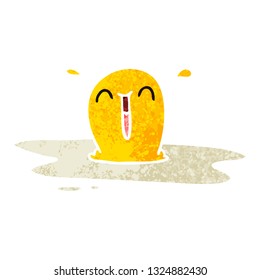 retro ilustração estilo peculiar desenho animado ovo frito