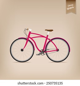 Retro Illustration Vector Bicycle