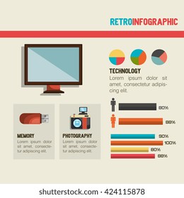 retro infographic design 