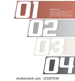 Retro infographic progress number for business vintage color style