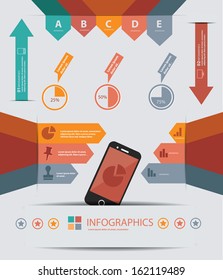 Retro Infographics design,For text,vector