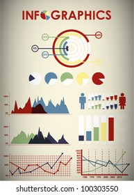 Retro infographics set.