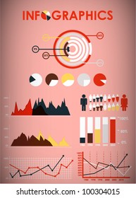 Retro infographics set.