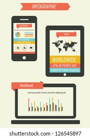 Retro infographics set