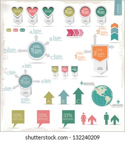Retro infographics set
