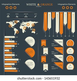 Retro infographics set.