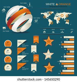 Retro infographics set. 