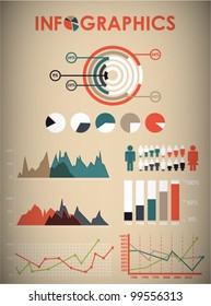 Retro infographics set.