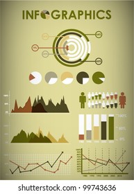 Retro infographics set.