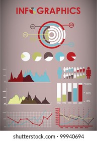 Retro infographics set.