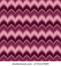 Retro Inspired Abstract Geometric Wavy Scallop Arch Shape Seamless Pattern Design Background Texture in Shades of Pink and Magenta