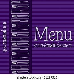 Retro inspired menu with a modern touch in vector format.
