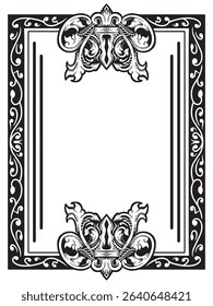 Retro Inspired Ornamental Frame Decorative Vector