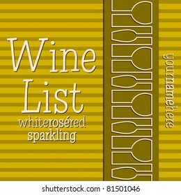 Retro inspired wine list with a modern touch in vector format.