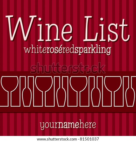 Retro inspired wine list with a modern touch in vector format.