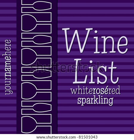Retro inspired wine list with a modern touch in vector format.