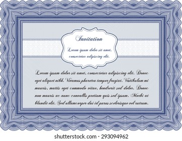 Retro invitation. With background. Retro design. Vector illustration.
