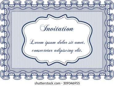 Retro invitation. Beauty design. Complex background. Customizable, Easy to edit and change colors.