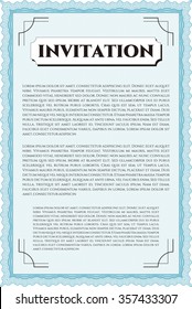 Retro invitation. Beauty design. Detailed.With great quality guilloche pattern. 