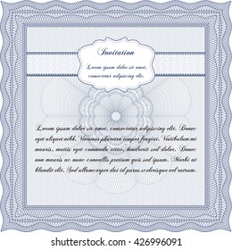 Retro invitation. Border, frame. With quality background. Superior design. 