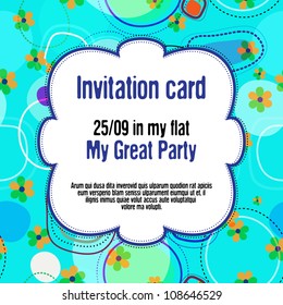 Retro invitation card
