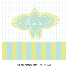 retro invitation card