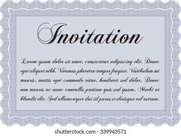 Retro invitation. With complex background. Beauty design. Vector illustration.