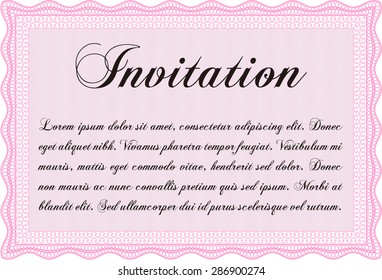 Invitación retro. Personalizable, fácil de editar y cambiar colores.Con un fondo lineal complejo. Excelente diseño. 