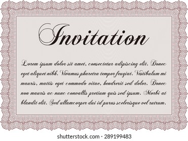 Retro invitation. Retro design. Customizable, Easy to edit and change colors.Complex background. 
