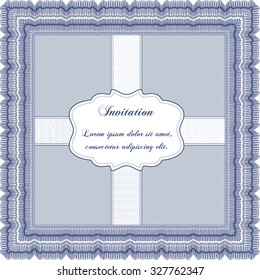 Retro invitation. Detailed.With complex background. Elegant design. 