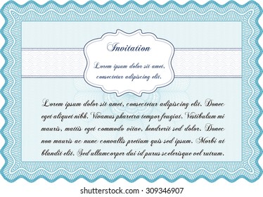 Retro invitation. Easy to print. Detailed.Beauty design. 