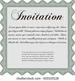 Retro invitation. Lovely design. Border, frame. With quality background. 