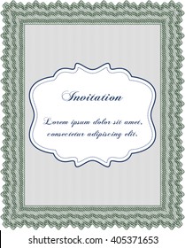 Retro invitation. With quality background. Border, frame. Superior design. 