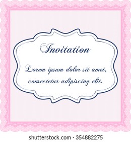Retro invitation. With quality background. Detailed.Superior design. 