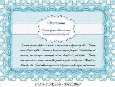 Retro invitation. With quality background. Superior design. Border, frame. 