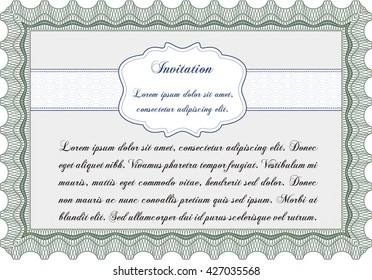 Retro invitation. With quality background. Superior design. Border, frame. 