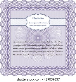 Retro invitation. Superior design. With quality background. Border, frame. 