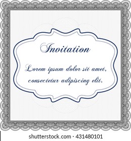 Invitación retro. Diseño superior. Con un fondo de calidad. Borde, marco. 